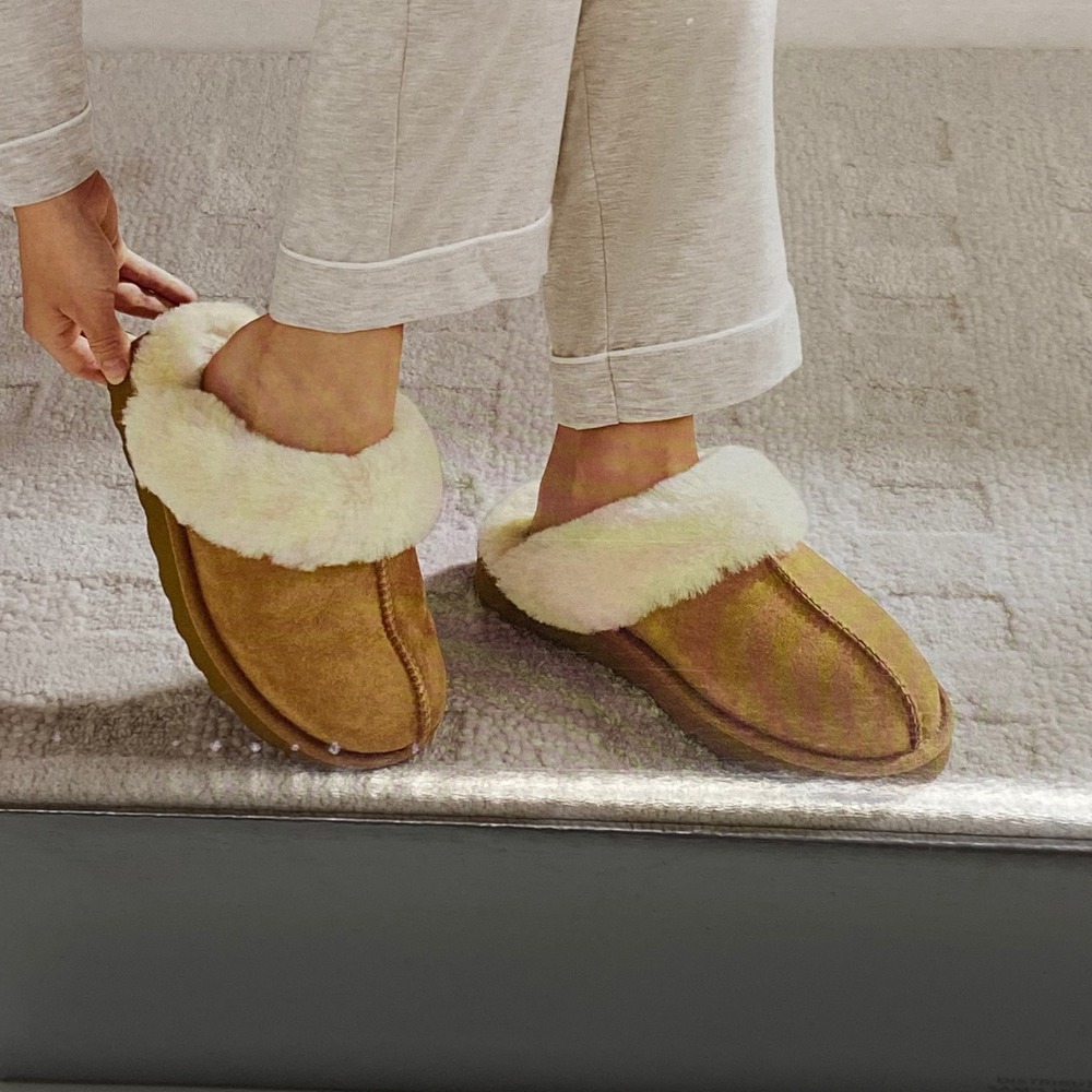 Member's Mark Women's Indoor/Outdoor Sheepskin Slipper size‎ 11 NIB